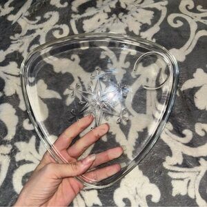 Indiana Glass Snowflake Smart Set Plate